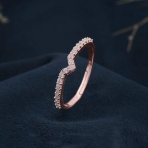 rose gold cupid arrow band for women's (adjustable)