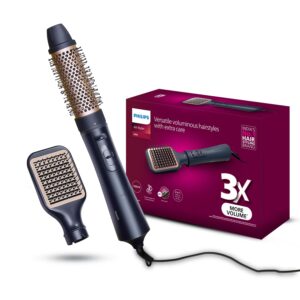 philips 2 in 1 airstyler india’s no.1 hair styling brand | 3x volume & 50% less hair breakage, hot air brush, 2 attachments for straight, wavy, curly looks, 3 heat settings with cool shot, bha531/10