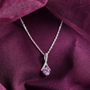 925 silver solitaire chain pendant