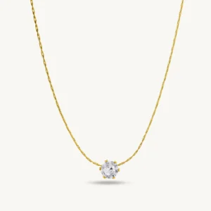 delicate diamond studded necklace
