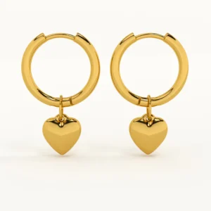 small heart hoop earrings