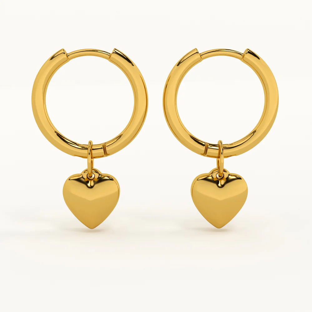small heart hoop earrings small heart hoop earrings